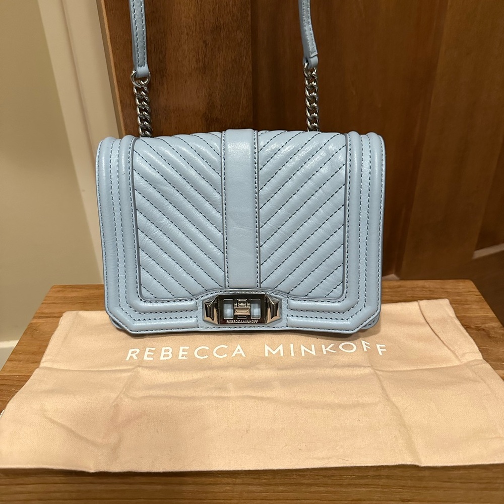 Rebecca Minkoff Sky Blue Chevron Crossbody Bag